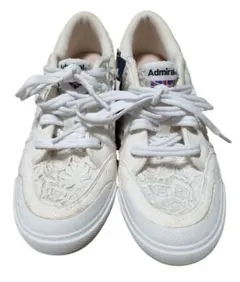 未使用★アドミラル　レース　スニーカー　アースコラボ　オフホワイト　白