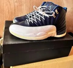 ナイキ　エアジョーダン12 レトロ　28.5 白紺　中古