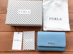 FURLA⭐︎三つ折り財布ブルー