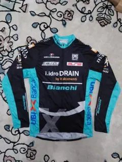 サイクルジャージ　長袖フルジップ Bianchi　Mサイズのサムネイル