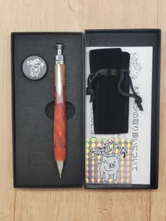 新品 こぶた工房 極上花梨瘤紅白 シャープペンシル0.5 - メルカリ
