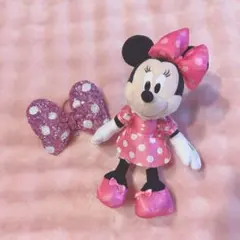 【ヘアゴムのみ】ミニー　ピンク　スパンコール　ヘアゴム　リボン