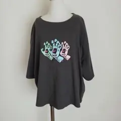 SANTA CRUZロゴプリントショート丈 半袖Tシャッグレー レディースのサムネイル