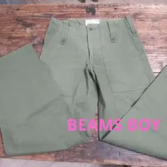 BEAMS BOY ワークパンツ オリーブグリーン、カーキ