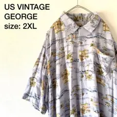 GEORGEジョージ　レーヨンシャツ ハワイアンシャツ