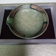 有田焼、織部金刷毛片口鉢、新品、未使用