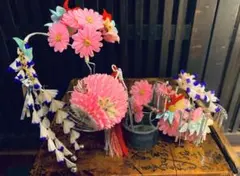 七五三 七歳 髪飾り かんざし 簪 つまみ細工 3点セット