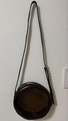 フレッドペリー　ダークブラウン ラウンド型ショルダーバッ