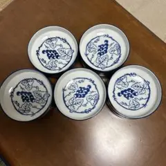 昭和レトロぶどう柄 陶器皿 10枚セット