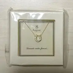 新品　ネックレス　ひづめ　誕生石　8月　ペリドット