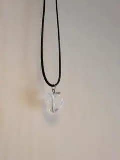 ハート型クリスタルペンダントネックレス　ビーズ　3点セット