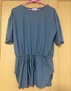 Té chichi TERRASSE リブ 半袖 カットソー ブルーのサムネイル