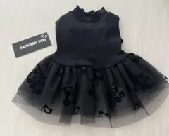 鎌倉ドッグ　犬服　ベアプリント　チュールワンピース　Mサイズのサムネイル
