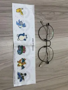 ポケモンコラボ メガネ JINS 丸メガネ ブラウン イーブイ pokemon
