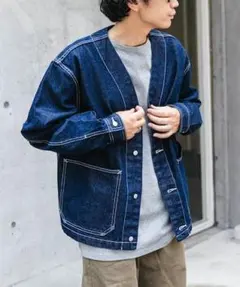 FORK&SPOON　JFデニムノーカラージャケット