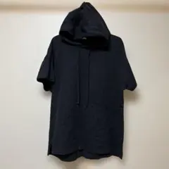 GU ノースリーブ風半袖パーカー　メンズL〜XL【I】