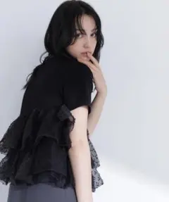 NATURAL BEAUTY BASIC チュールティアードカットソーのサムネイル