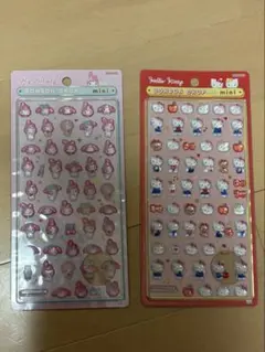 サンリオミニ マイメロ キティー ボンボンドロップシール 新品