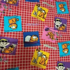 ガーフィールド　Garfield　ハギレ　布地　レア　希少★ レトロ