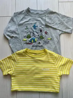 新品mont-bell ウィックロン半袖&長袖Tシャツ 100cm