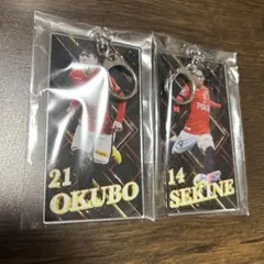 浦和レッズ　関根選手　大久保選手　モバガチャアクリルキーホルダーセット