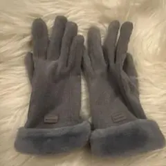 グレー フリース 冬用手袋