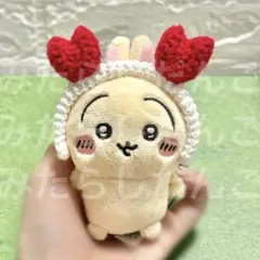 ちいかわ おすわりぬいぐるみ カニのカチューシャ 赤