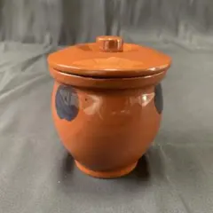 【美品】常滑焼　ミニ丸壺　蓋付きミニかめ 0.2号　昭和レトロのサムネイル