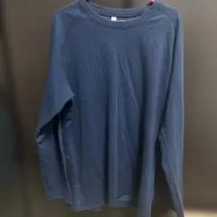 ユニクロ　Tシャツ ネイビー　紺色　紺　Lサイズ シンプル　長袖　匿名配送