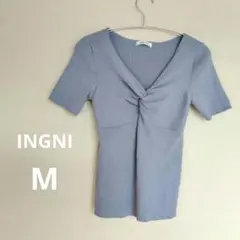 INGNI イング 薄紫 ツイストノット 半袖ニット