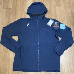 asics BACKWARM ネイビー 暖ウィンドブレーカージャケットX L