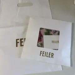 FEILER 花柄 ピンク ハンカチ 約25cm 新品