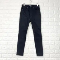 ✨マウジー【26】黒系 スキニーパンツ デニム ストレッチ ハイウエスト 綿混み