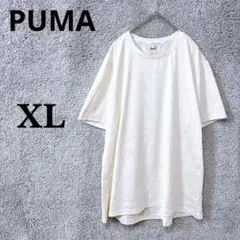 4604 プーマ Tシャツ XL ベージュ 総柄 ゆったり ストレッチ ヨガ