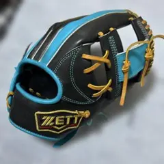 ZETT 軟式グローブ 黒/青 今宮健太モデル グローブ 黒/水色 - メルカリ