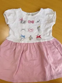 moo non non 女の子　ワンピース　半袖　80cm