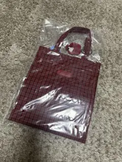 ファミリア トートバッグ 赤系チェック XF 新品未使用 未開封 正規品