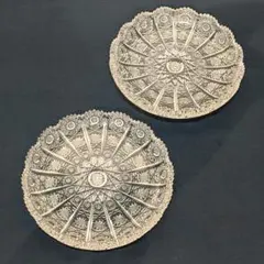 ボヘミア クリスタル センターピース ファセットカット ラウンドボウル