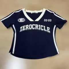 XOXO ZEROCRICLE ロゴ 半袖Tシャツ ネイビー