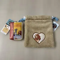 しまむら　ディズニー　わんわん物語　レディ　トランプ　ポーチ付エコバッグ　巾着