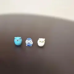 フクロウの置物セット 3個