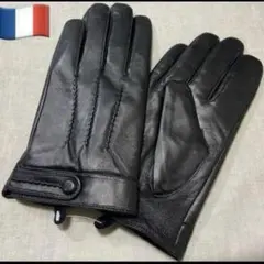 フランス直輸入　本羊革一枚革　軍用革手袋　新品9000円の品　裏地付き