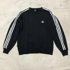 adidas アディダス 長袖スウェット トレーナー スリーストライプ Lサイズのサムネイル