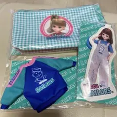 リカちゃんくじ★SAILORS★ポーチ・トレーナー・ダイカットキーチェーン3点