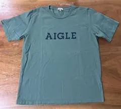 AIGLE オリーブグリーン Tシャツ XL