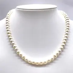 【ソーティング付】◆淡水真珠 ネックレス◆パール SILVER刻印 薔薇クラスプ