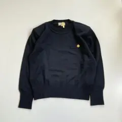 80s 90s クルーネック ニット セーター 肩パッド 金ボタン モードのサムネイル