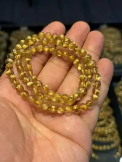 ⭐︎【天然】タイチンルチルクオーツ ブレスレット 6.1mm 10.2g - メルカリ