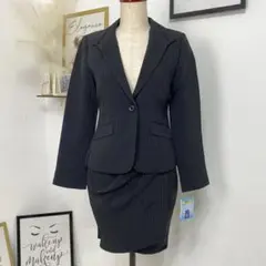 美ライン レディース 洗える ストレッチ スーツ ブラック