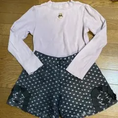 mezzo piano 長袖カットソーとショートパンツセット M